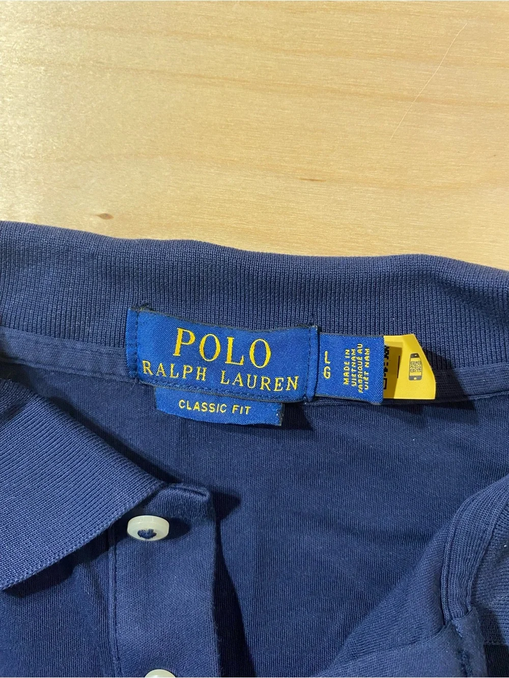 Polo Ralph Lauren Men's Navy Polo with Gold Pony Embroidery Large (Z)